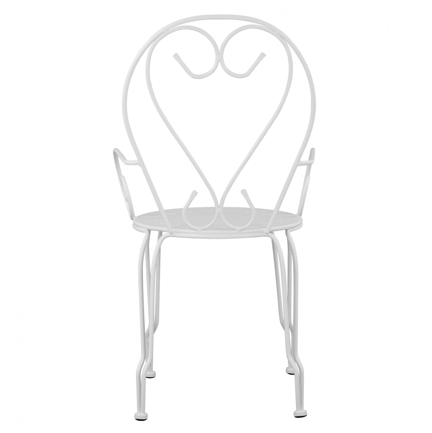 Стол метален AMORE   бял цвят 49x48x90