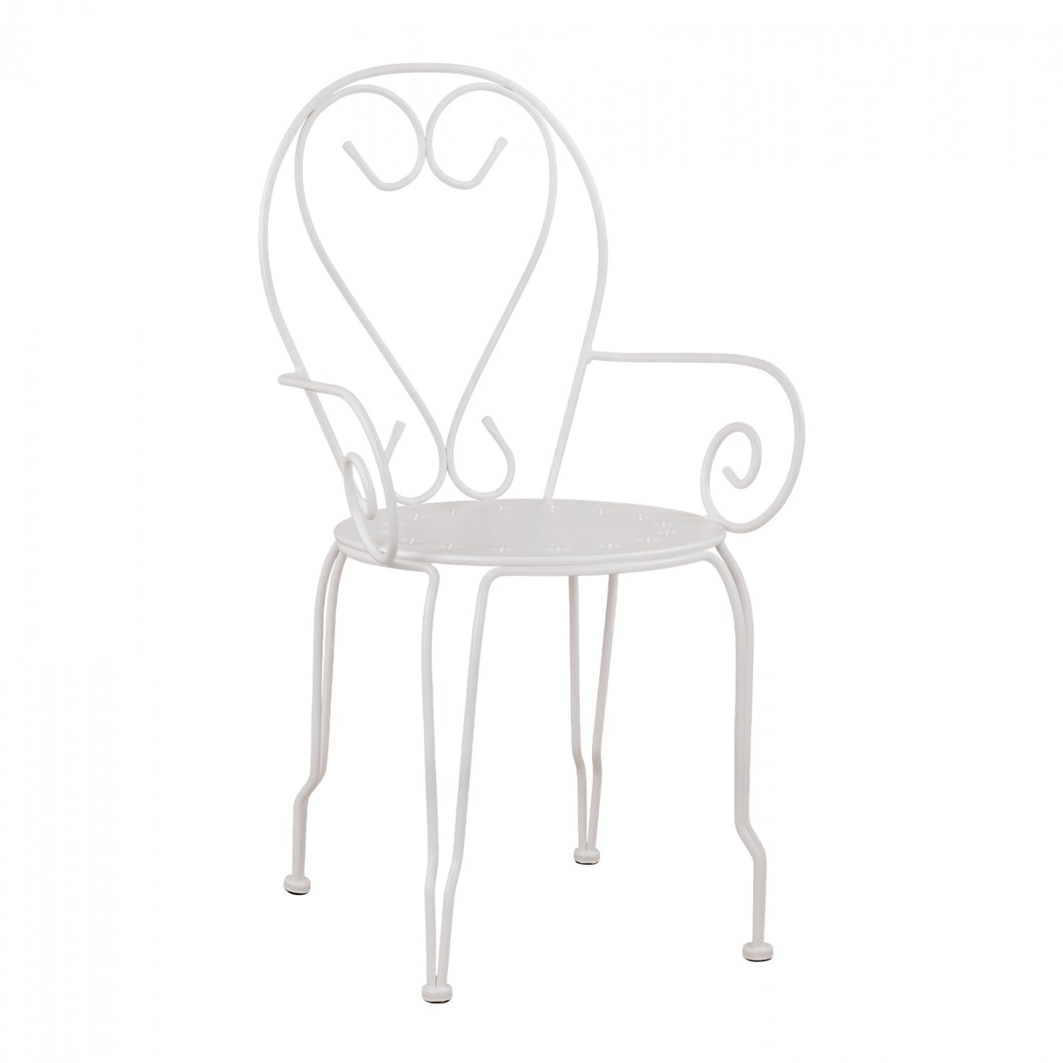 Стол метален AMORE   бял цвят 49x48x90