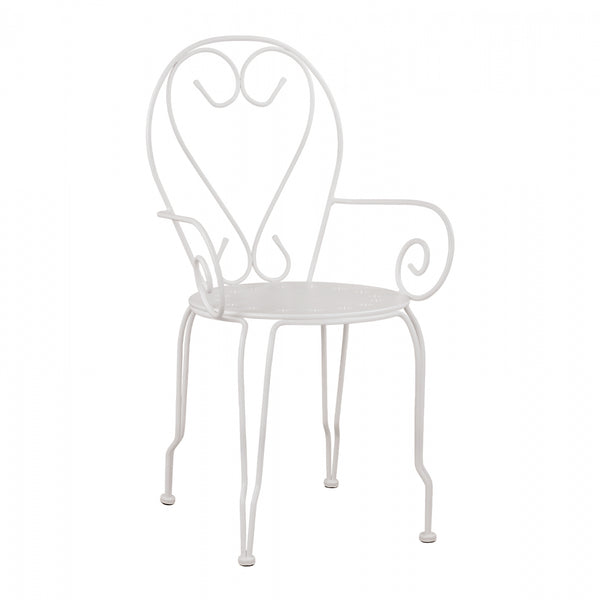 Стол метален AMORE   бял цвят 49x48x90