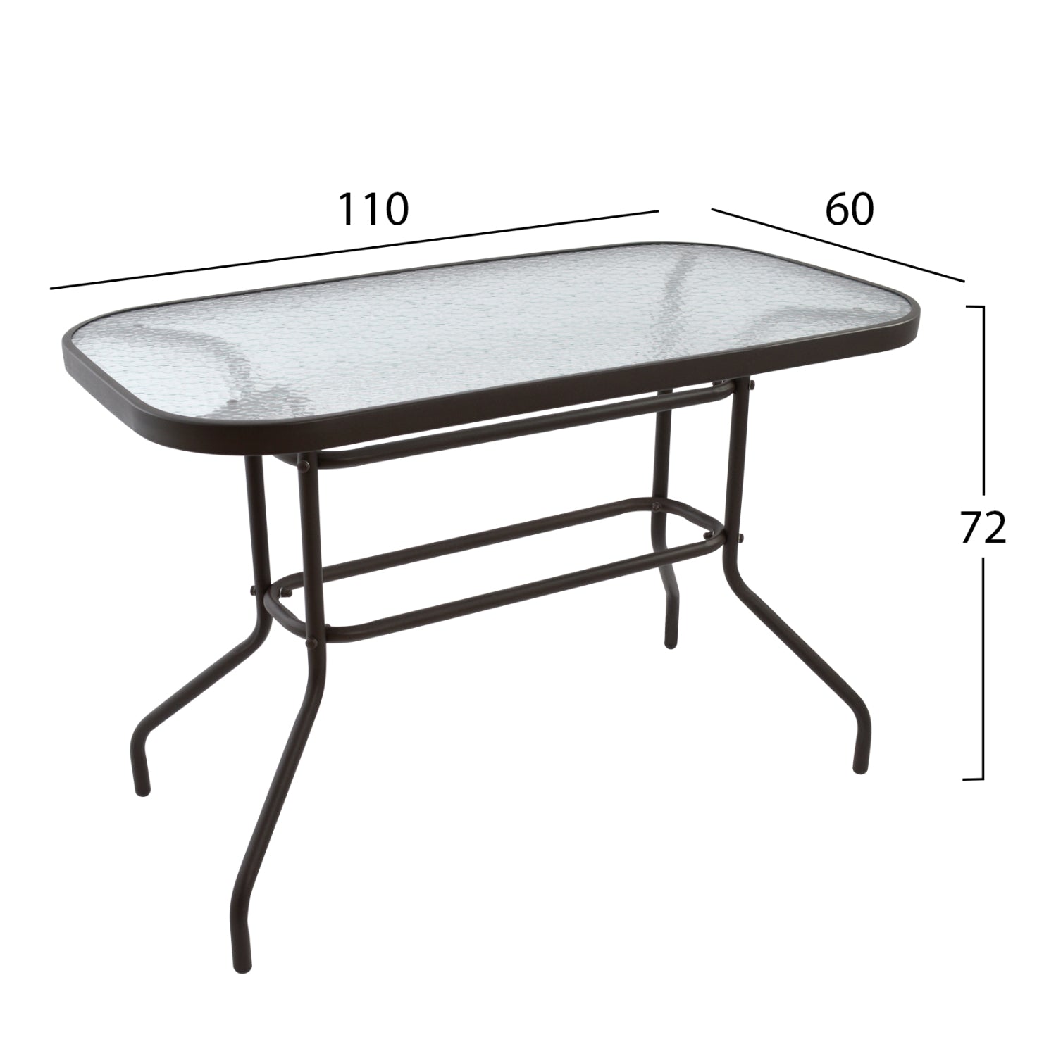 Градински комплект от 5 части с маса  110X60/кафяв  КГ5189.01