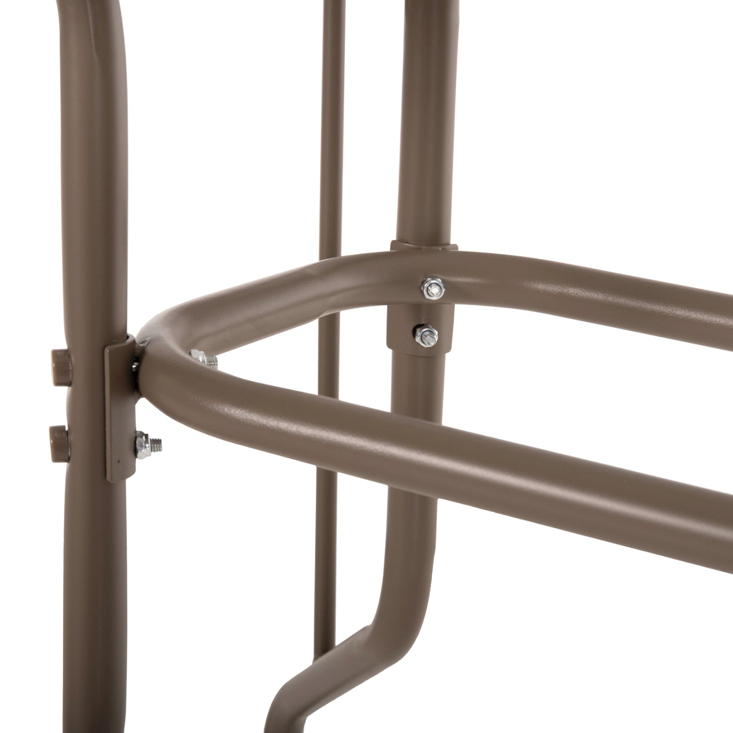 Метална маса Адам  шампанско със стъклена повърхност 110x60x71см