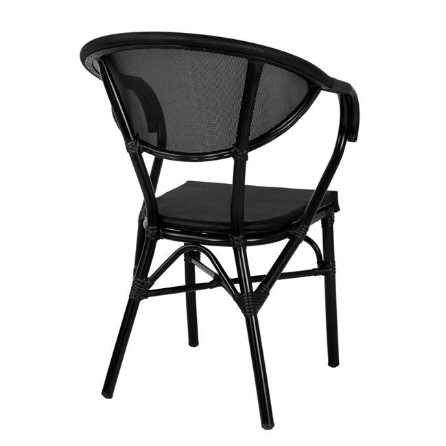 Стол BAMBOO черен цвят  59x60x82
