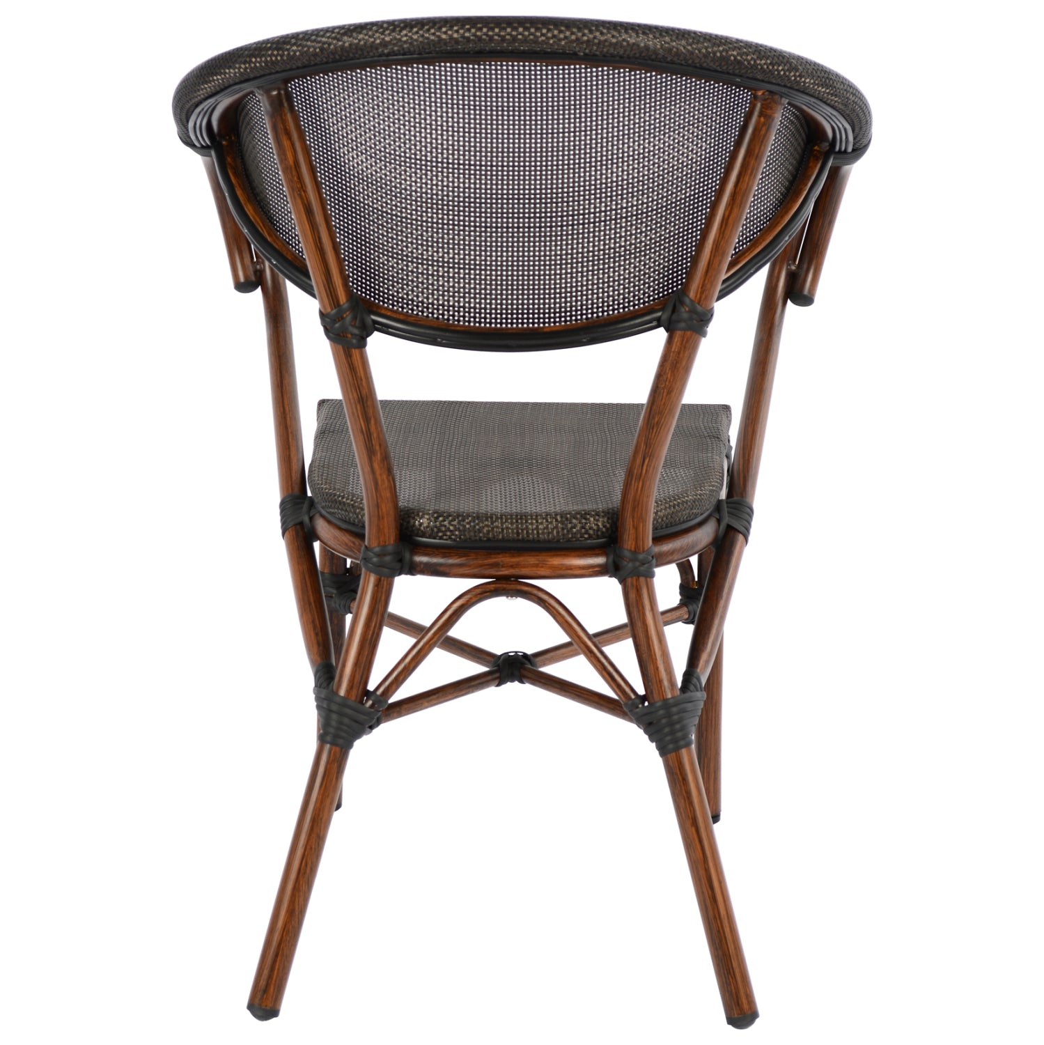 Алуминиево кресло Бамбо , кафяво с текстил 59x60x82 cm