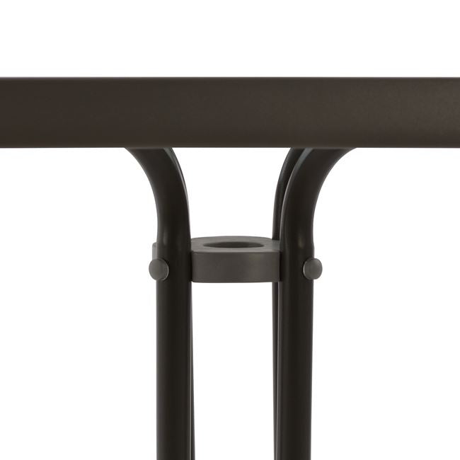 Градинска маса Фиго 60х60 -метал кафяв цвят/стъкло