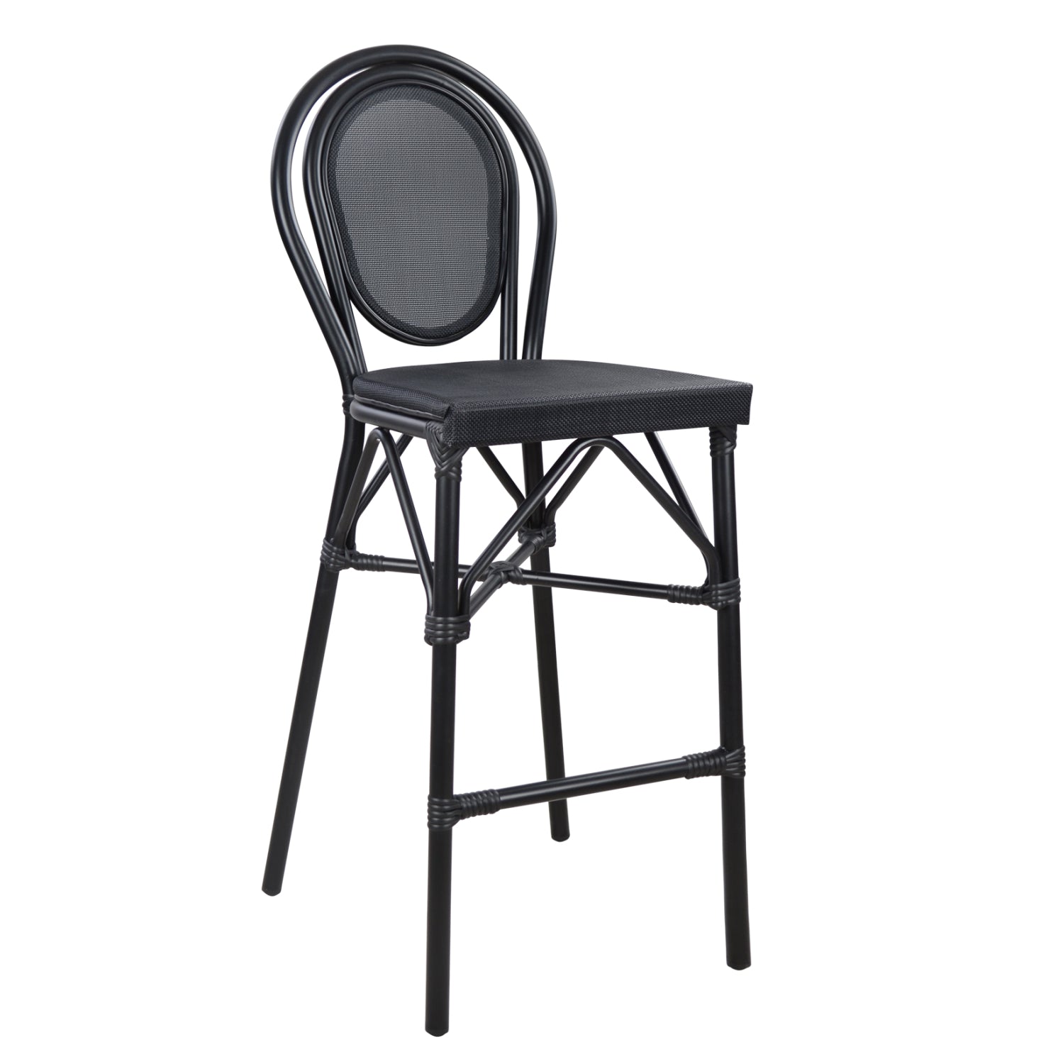 Бар стол AZARIA черен цвят 44x52x115