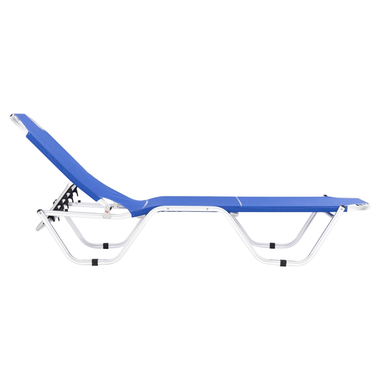 Алуминиев шезлонг Валдо -син цвят  195x53-60x30 cm