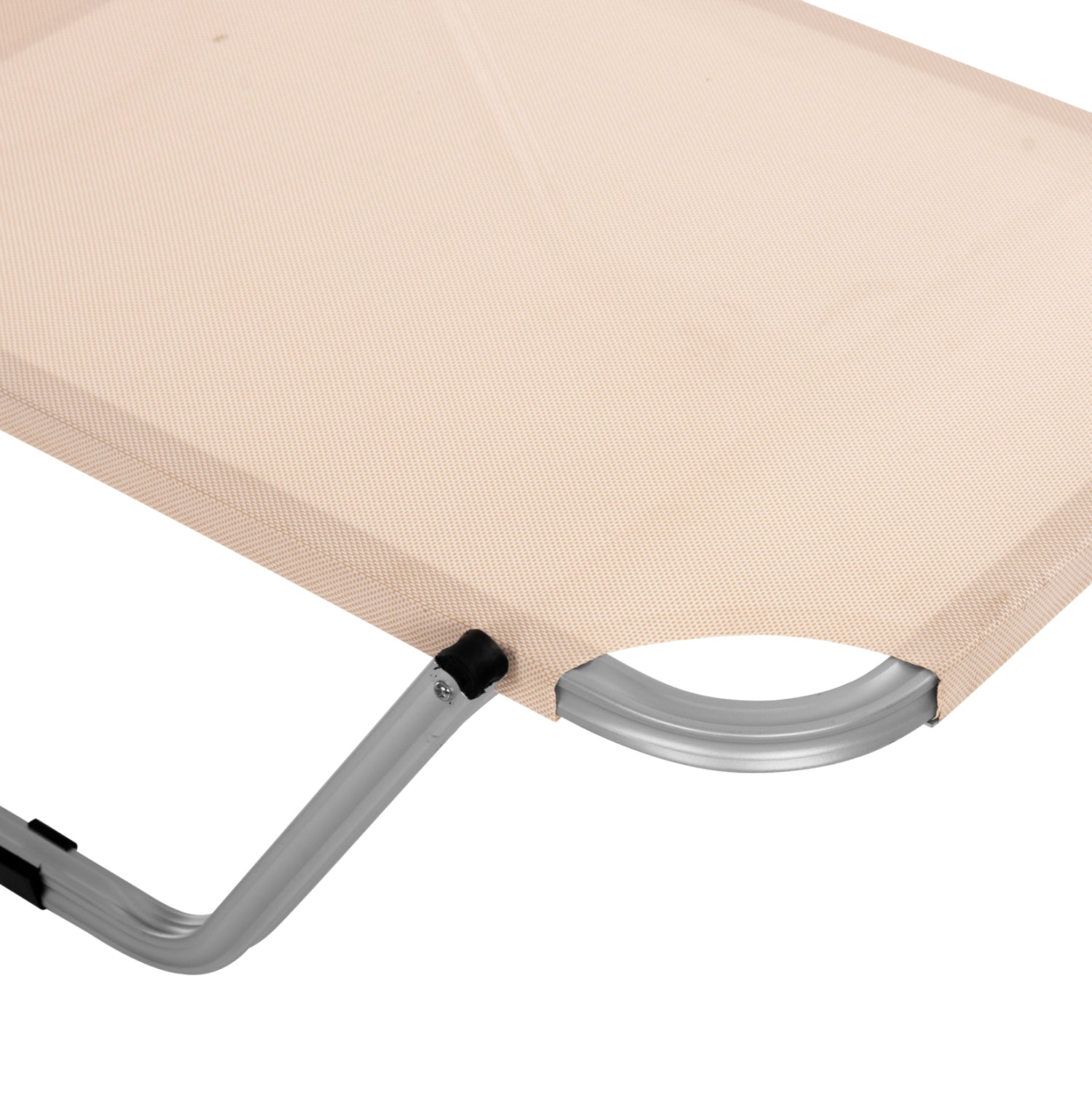 Алуминиев шезлонг Валдо -цвят крем  195x53-60x30 cm