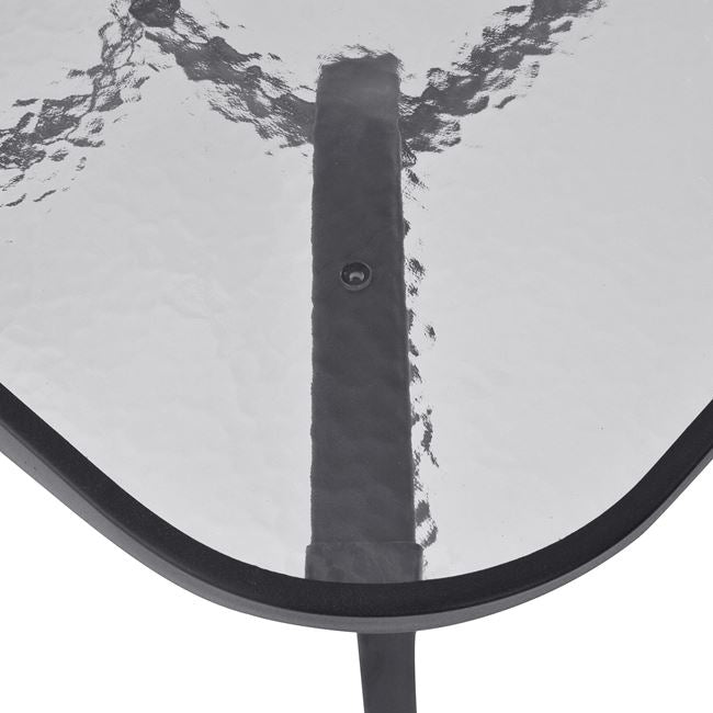 Маса Бруно метал/стъкло 160х90 -сив цвят