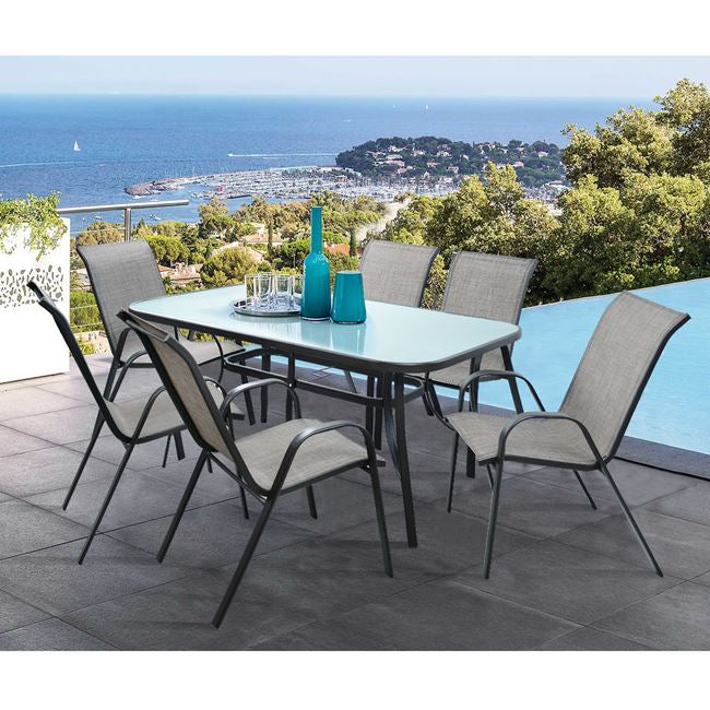 Градински комплект от 7части с маса 160X90 /сив КГ5206.01