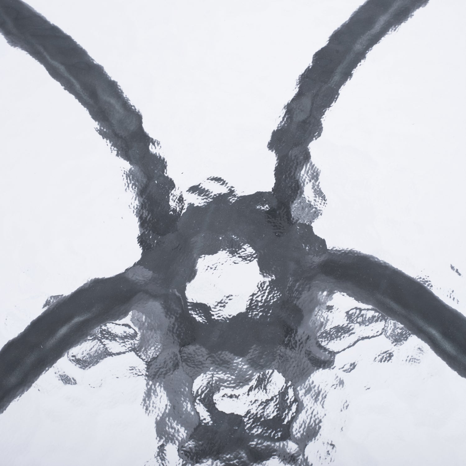 Градинска маса Лима ф60см сив метал/стъкло