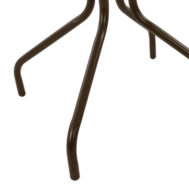 Градинска маса Лима ф60 -метал кафяв цвят/стъкло