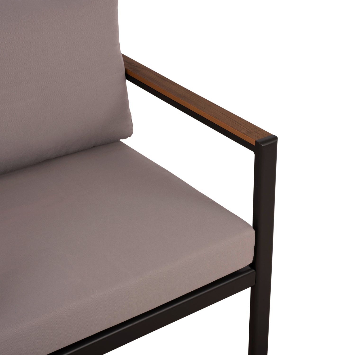 Градински сет Лайф цвят антрацит-сив диван с 2кресла и маса  110x55x40 см.