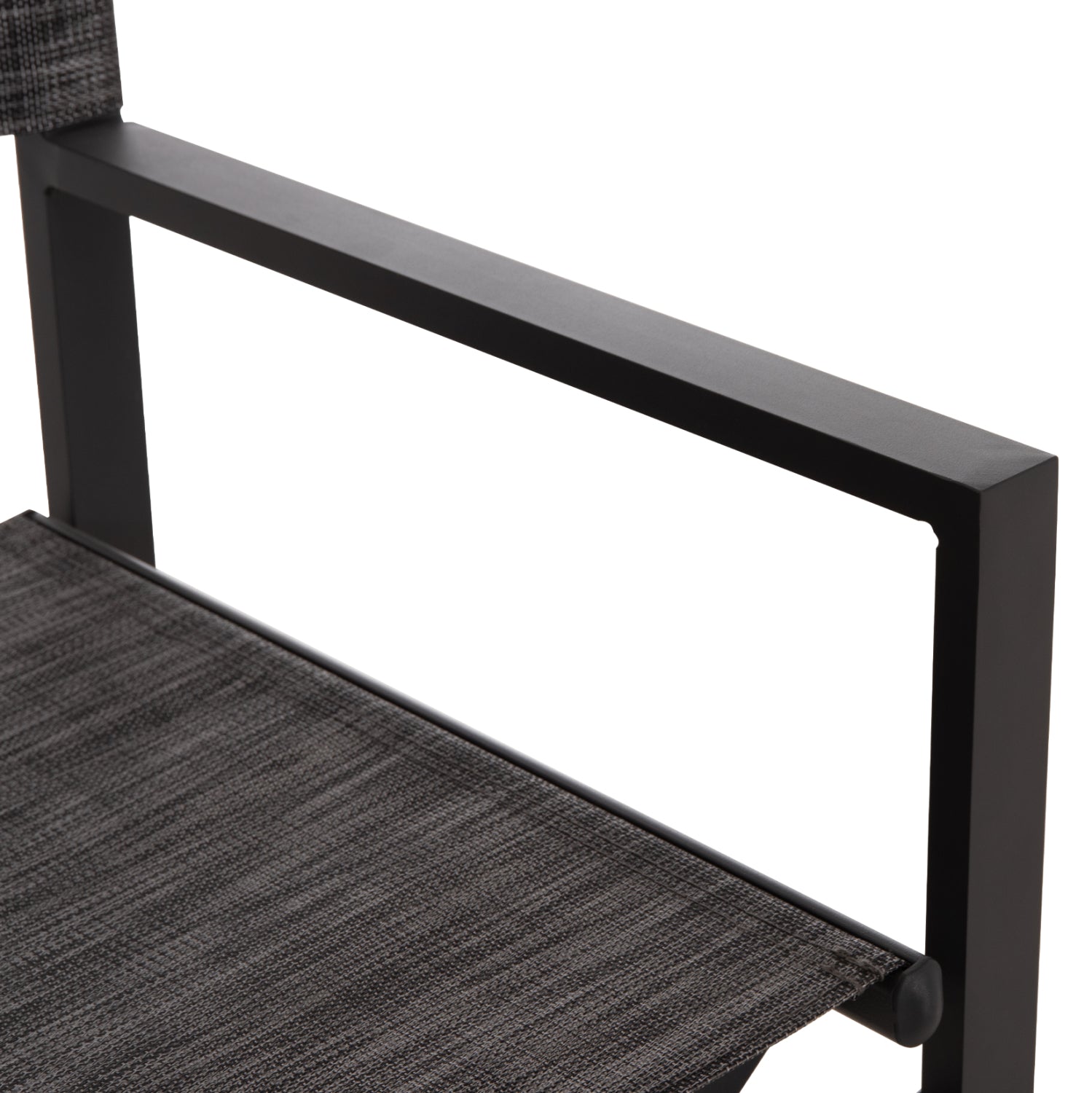 Алуминиев режисьорски стол цвят черен-сив