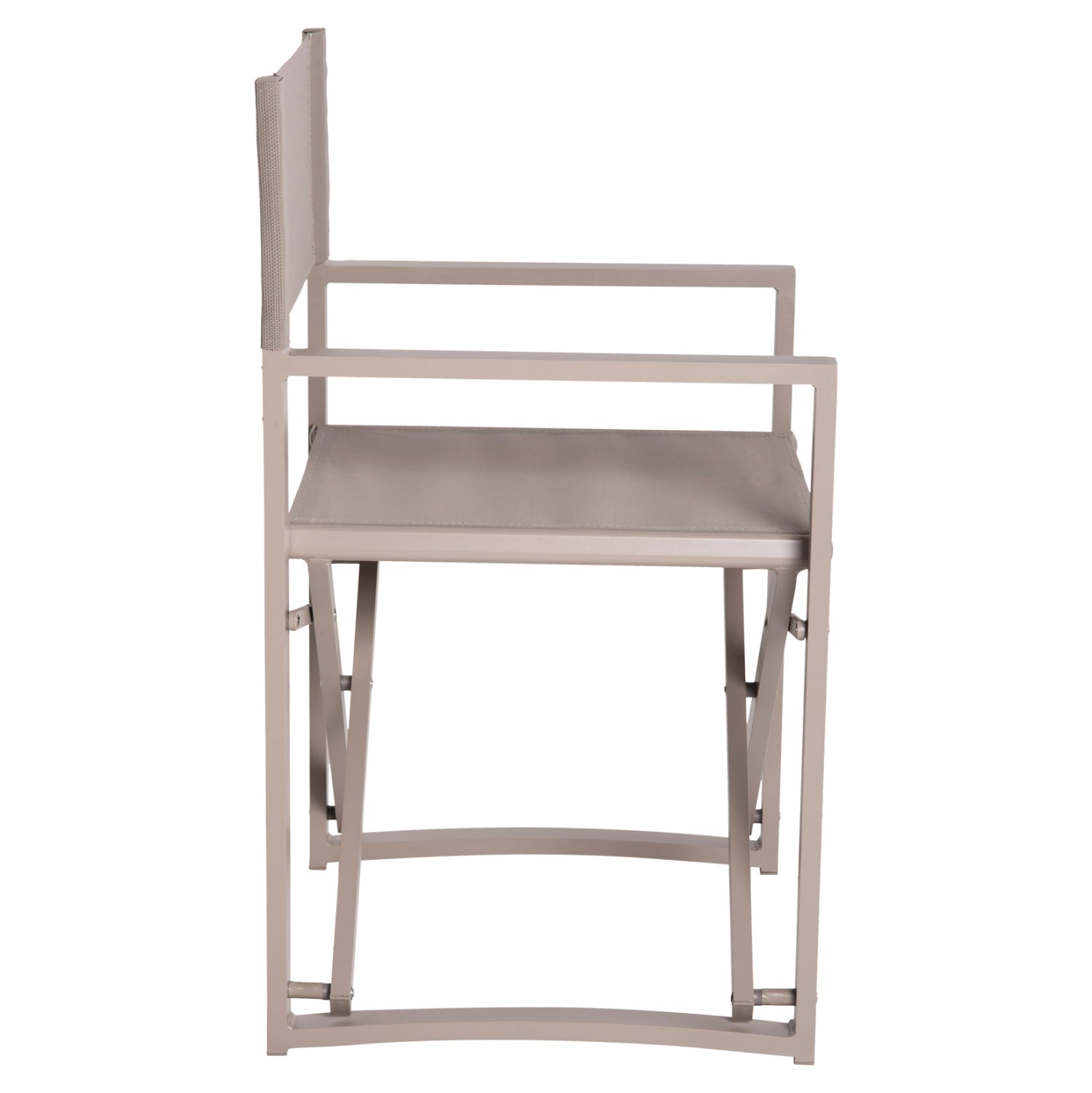 Алуминиев режисьорски стол DUPRE бежов цвят 57x48,5x85.5