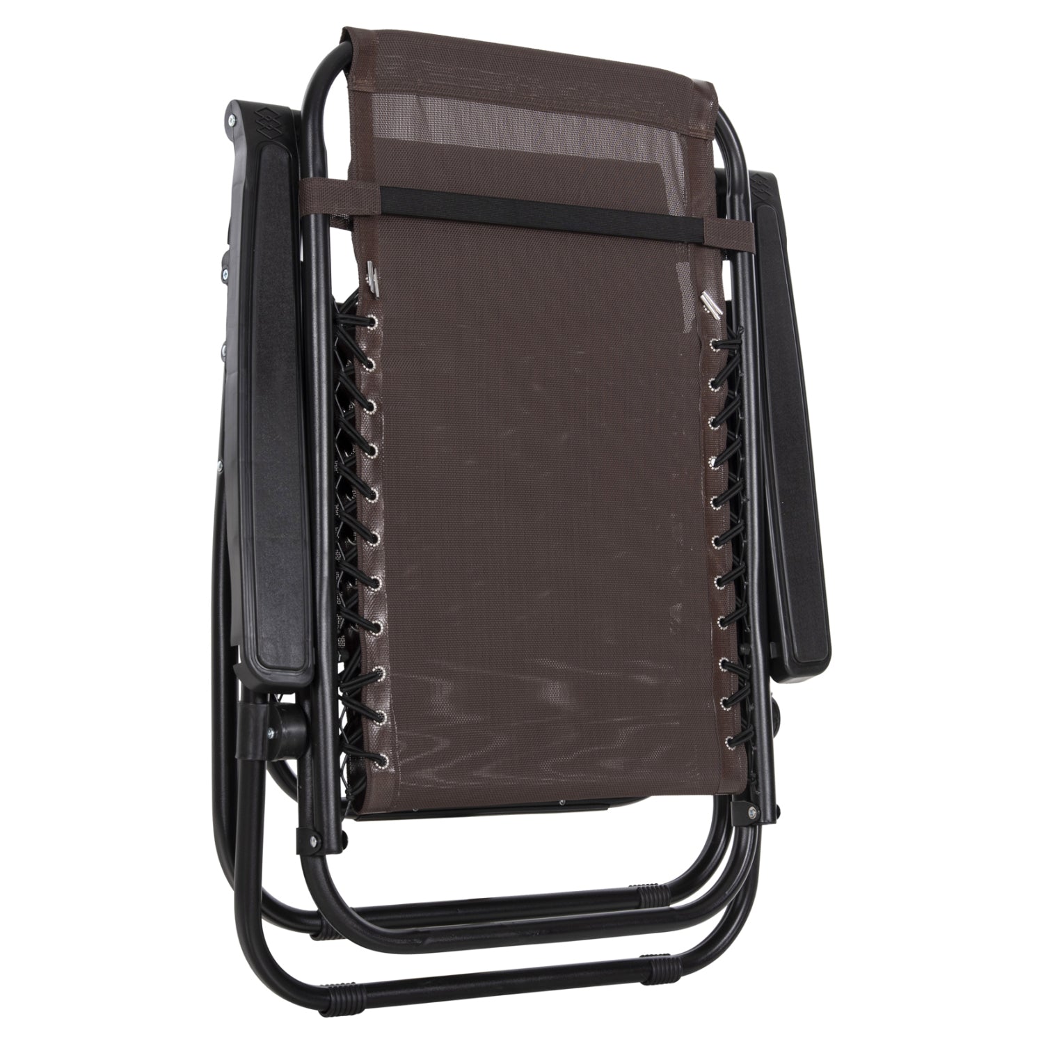 Стол сгъваем -шезлонг Релакс кафяв-черен цвят 67x145x110см