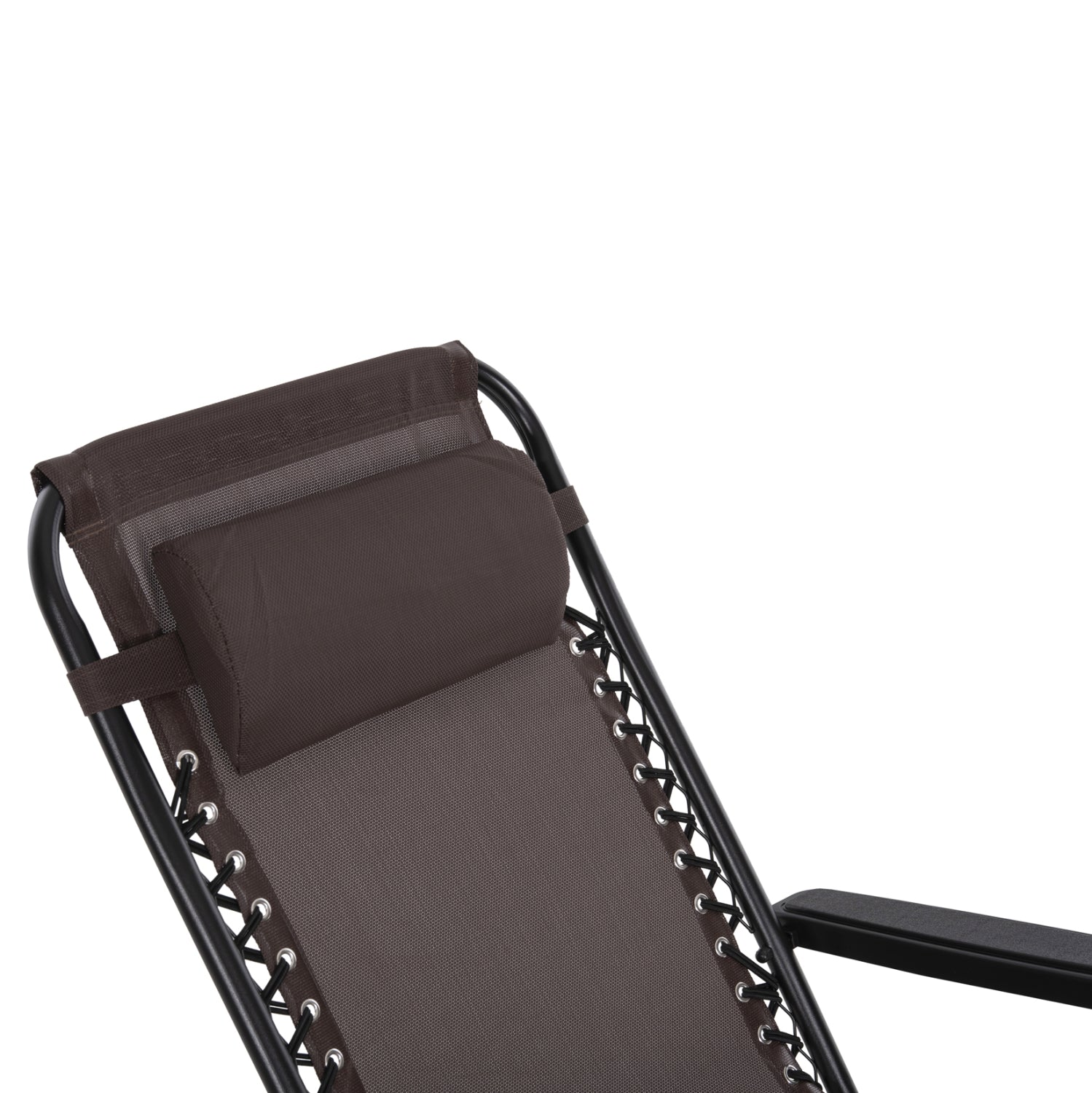 Стол сгъваем -шезлонг Релакс кафяв-черен цвят 67x145x110см