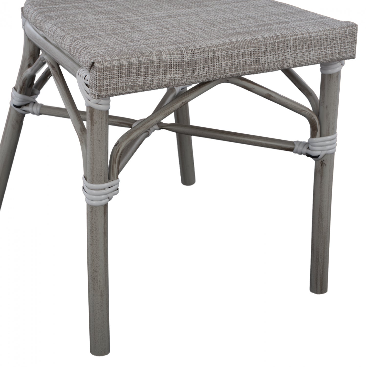 Стол  алуминиев BAMBOO  сив цвят  45x57x88