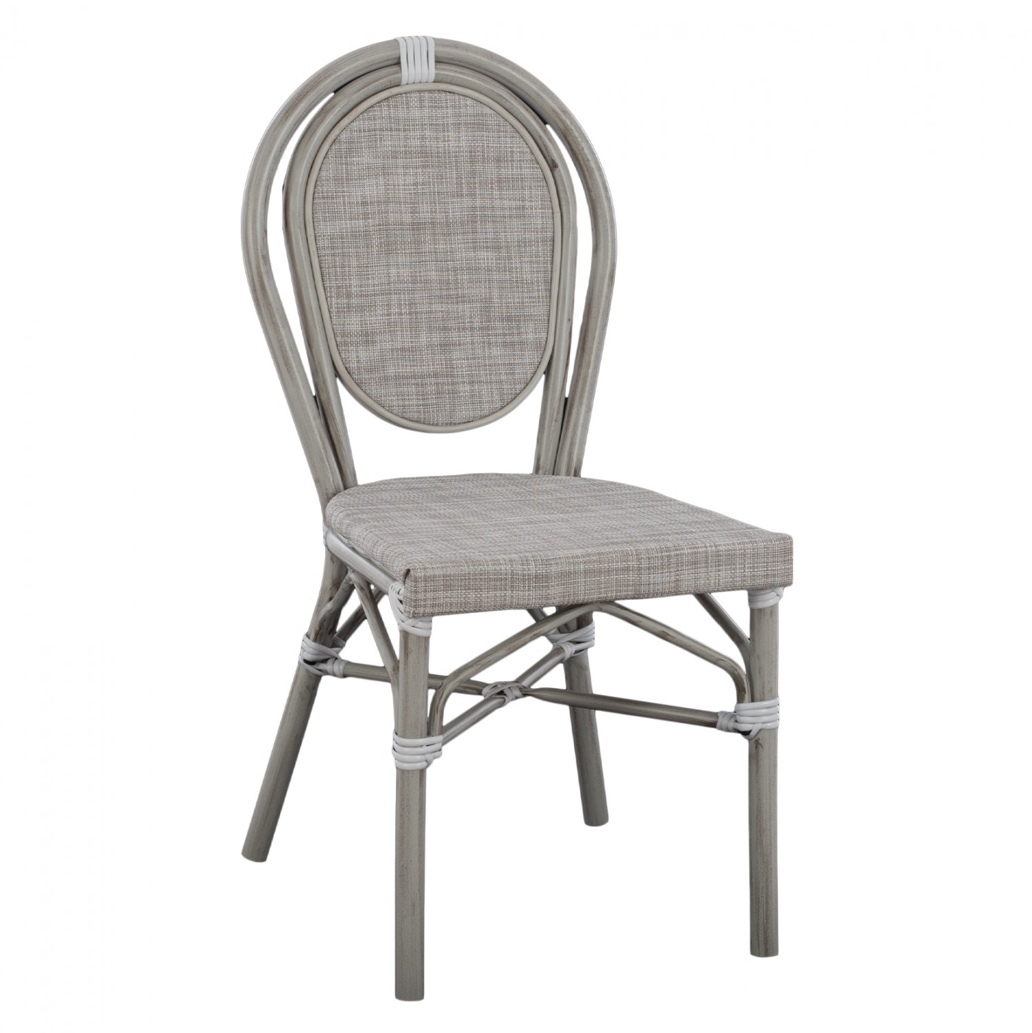Стол  алуминиев BAMBOO  сив цвят  45x57x88