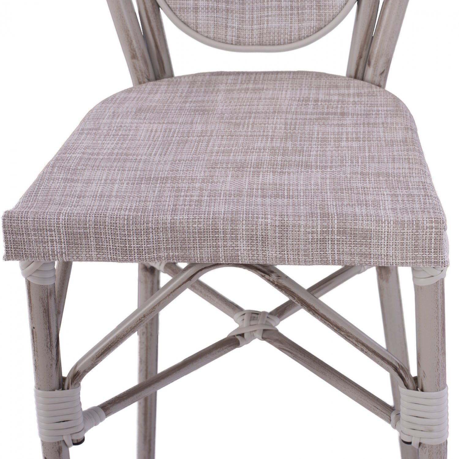 Бар стол Бамбо бял цвят 41x52x116