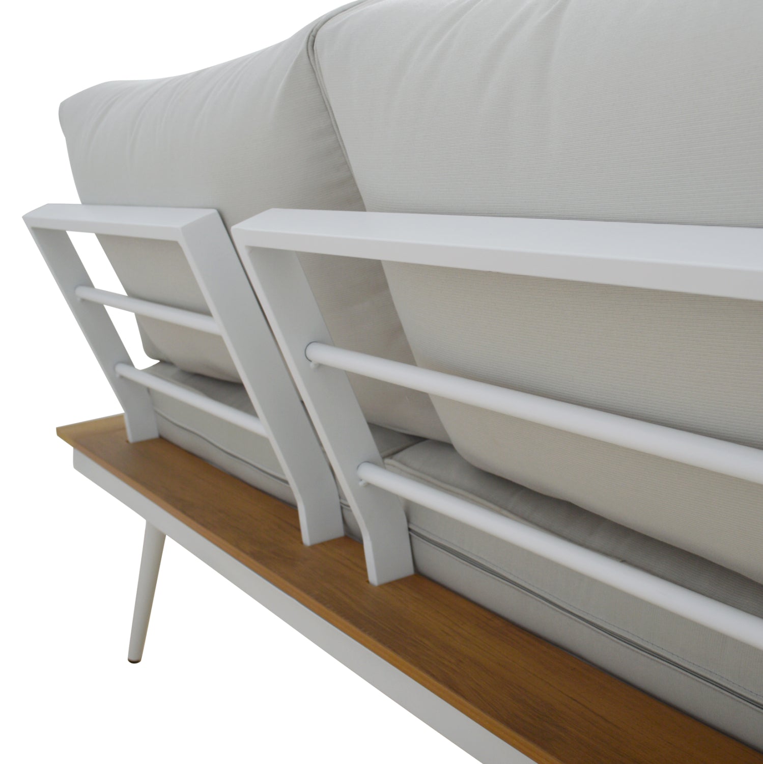 Градински комплект SABINE-сив-бял  177.5x243x80 с маса 76 x 77.5 x 33 см