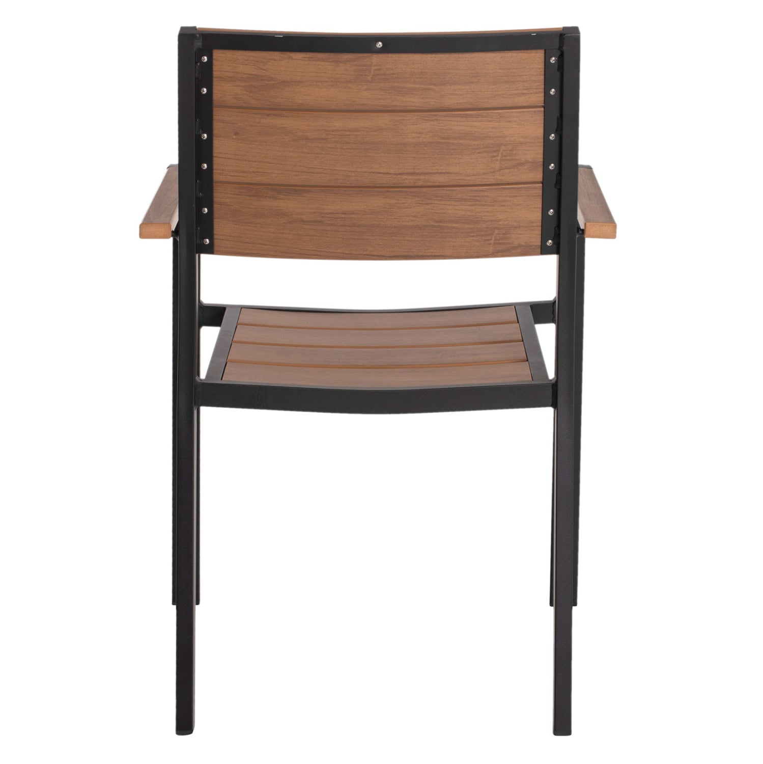 Кресло SAGA алуминий цвят натурал-черен  55x52x86