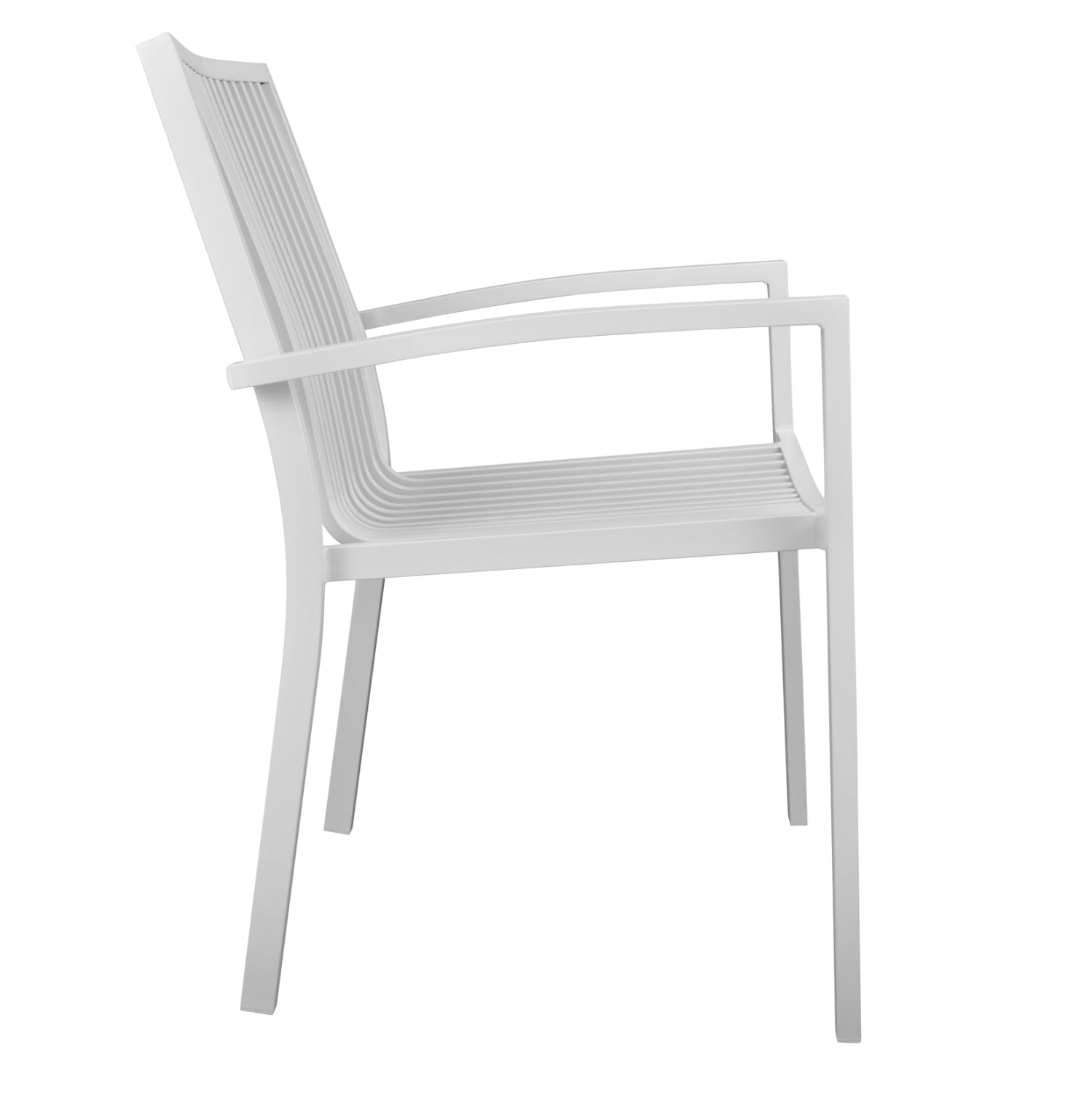 Трапезен стол BRONCA бял, алуминий, 54,2x59x83,5см.