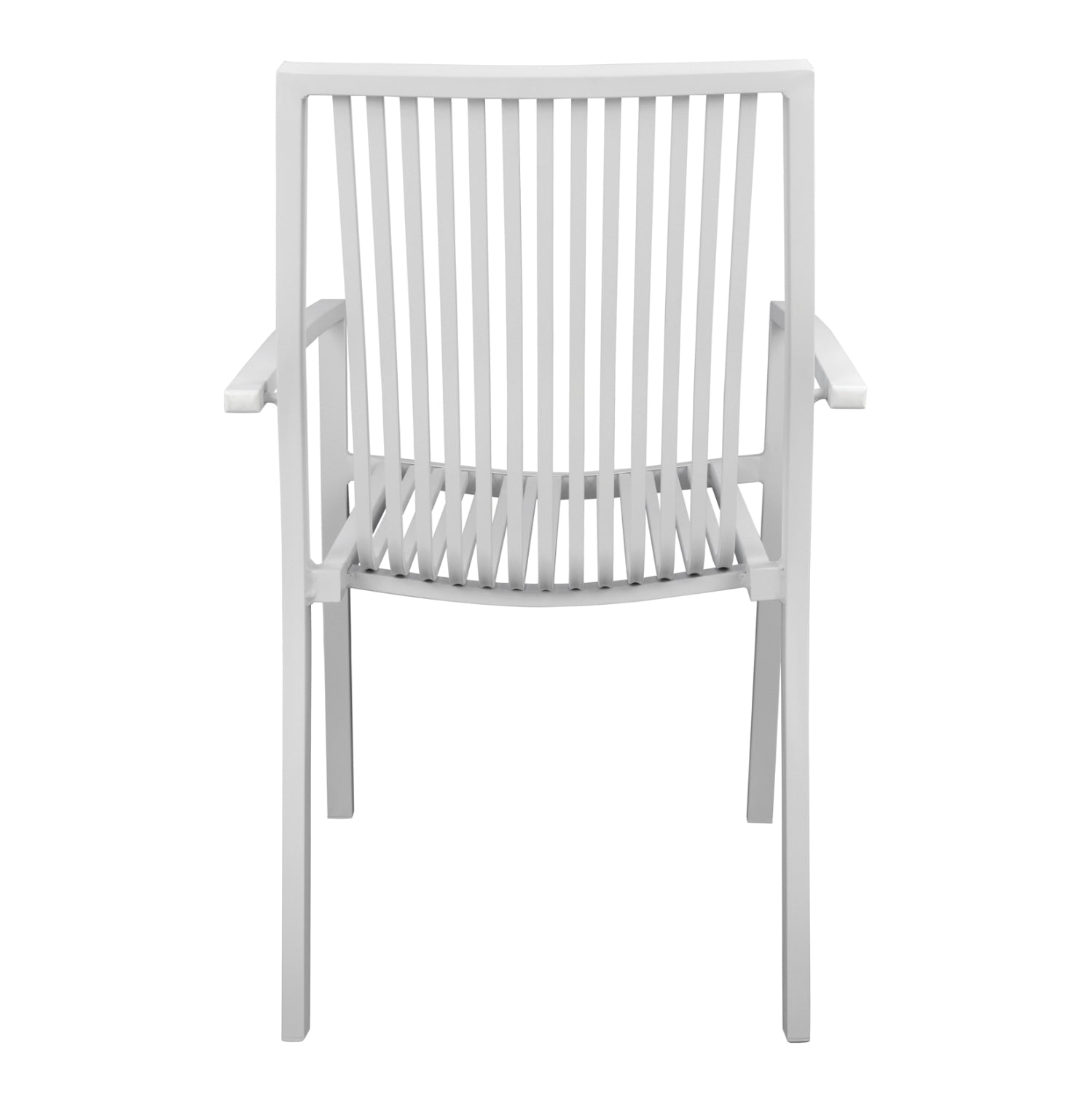 Трапезен стол BRONCA бял, алуминий, 54,2x59x83,5см.