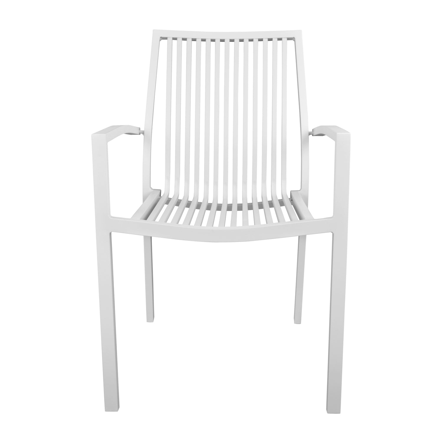 Трапезен стол BRONCA бял, алуминий, 54,2x59x83,5см.