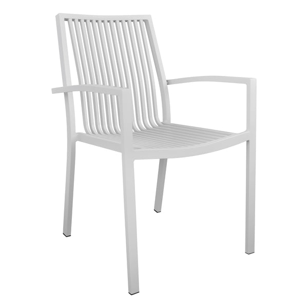 Трапезен стол BRONCA бял, алуминий, 54,2x59x83,5см.