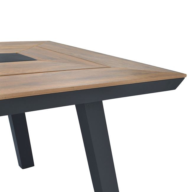 Градински комплект SAGA 7части в сив цвят КГ5233.02 с маса 200x100x75