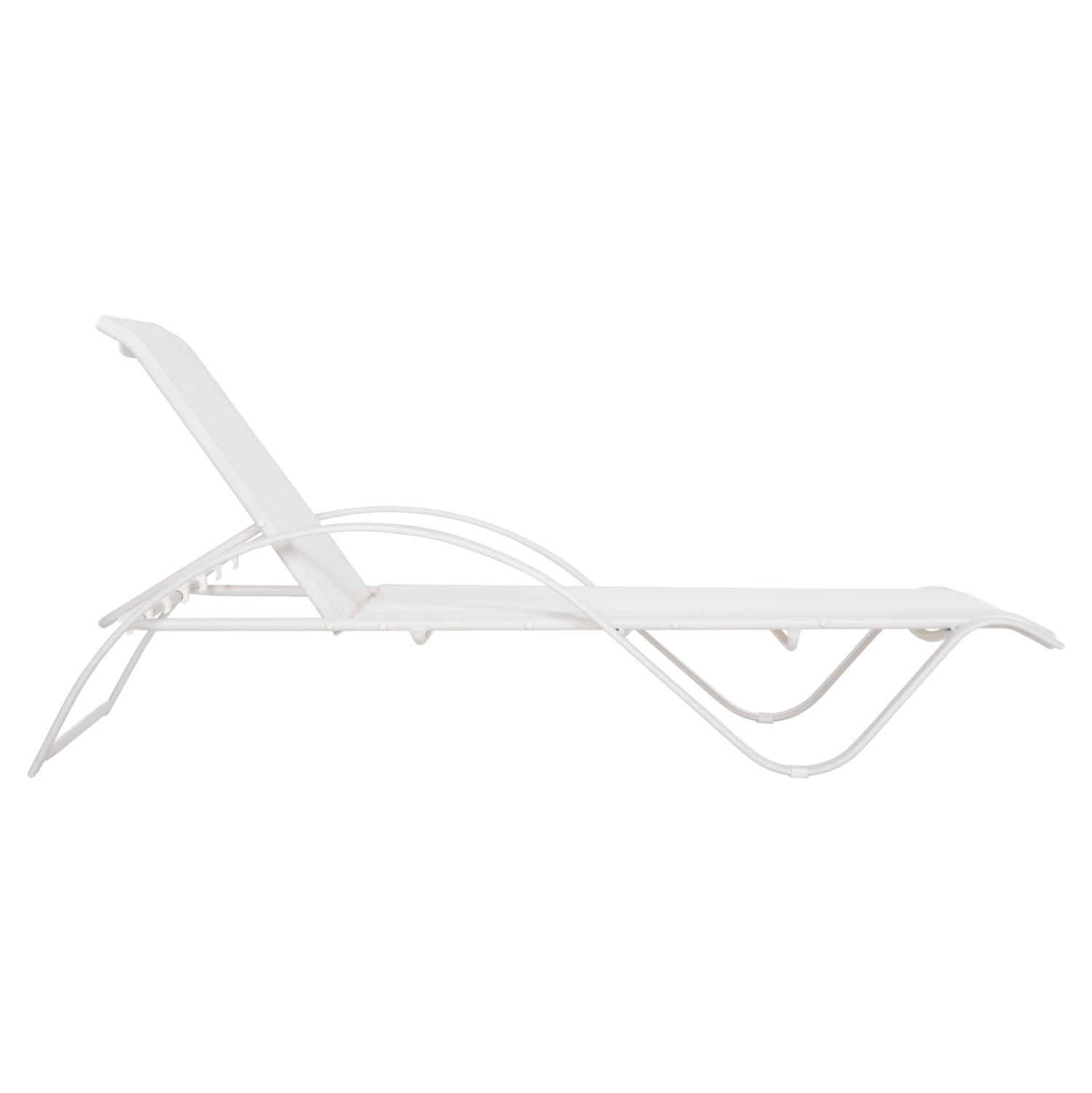 Шезлонг WAKANA  бял цвят 194x54-66x30 cm.