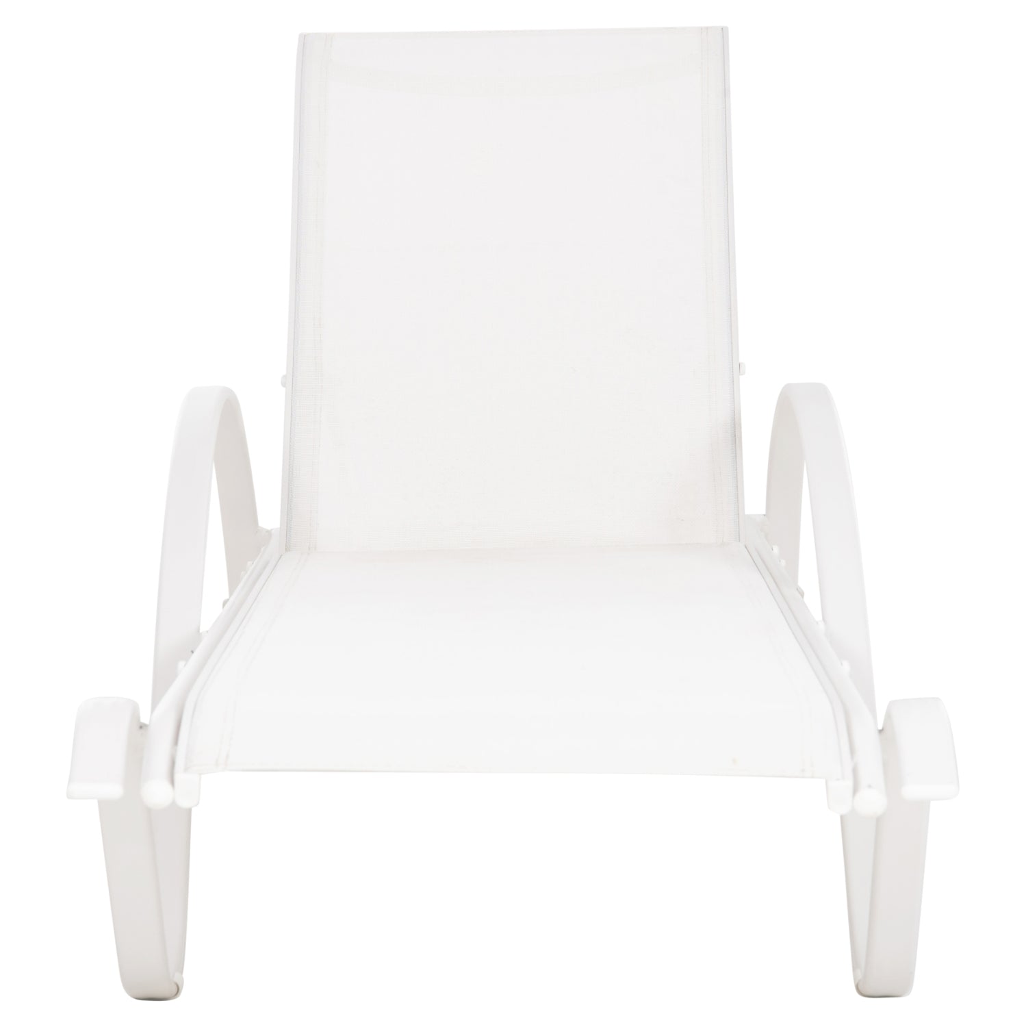 Шезлонг WAKANA  бял цвят 194x54-66x30 cm.