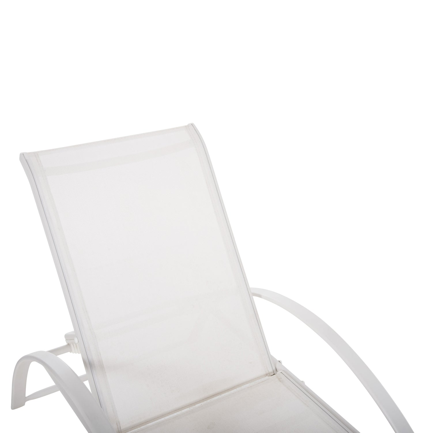 Шезлонг WAKANA  бял цвят 194x54-66x30 cm.