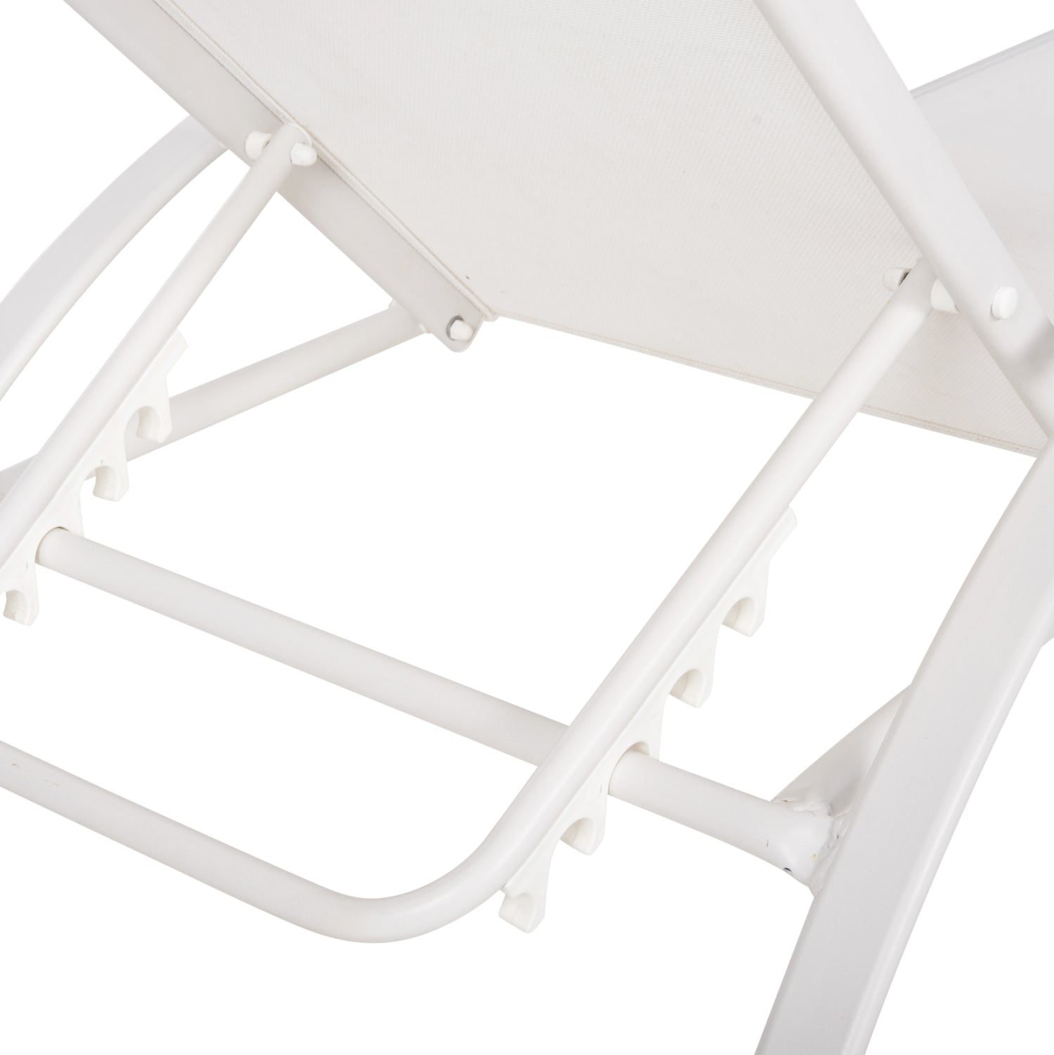 Шезлонг WAKANA  бял цвят 194x54-66x30 cm.