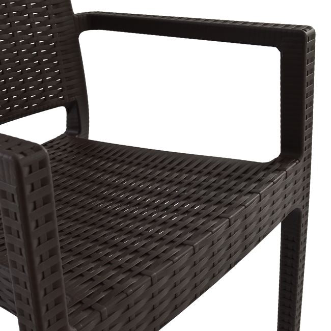 Полипропиленов стол  Кaganu тъмно кафяв 57x55.5x89 см