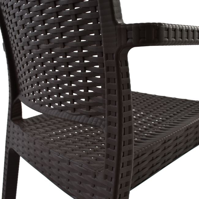 Полипропиленов стол  Кaganu тъмно кафяв 57x55.5x89 см