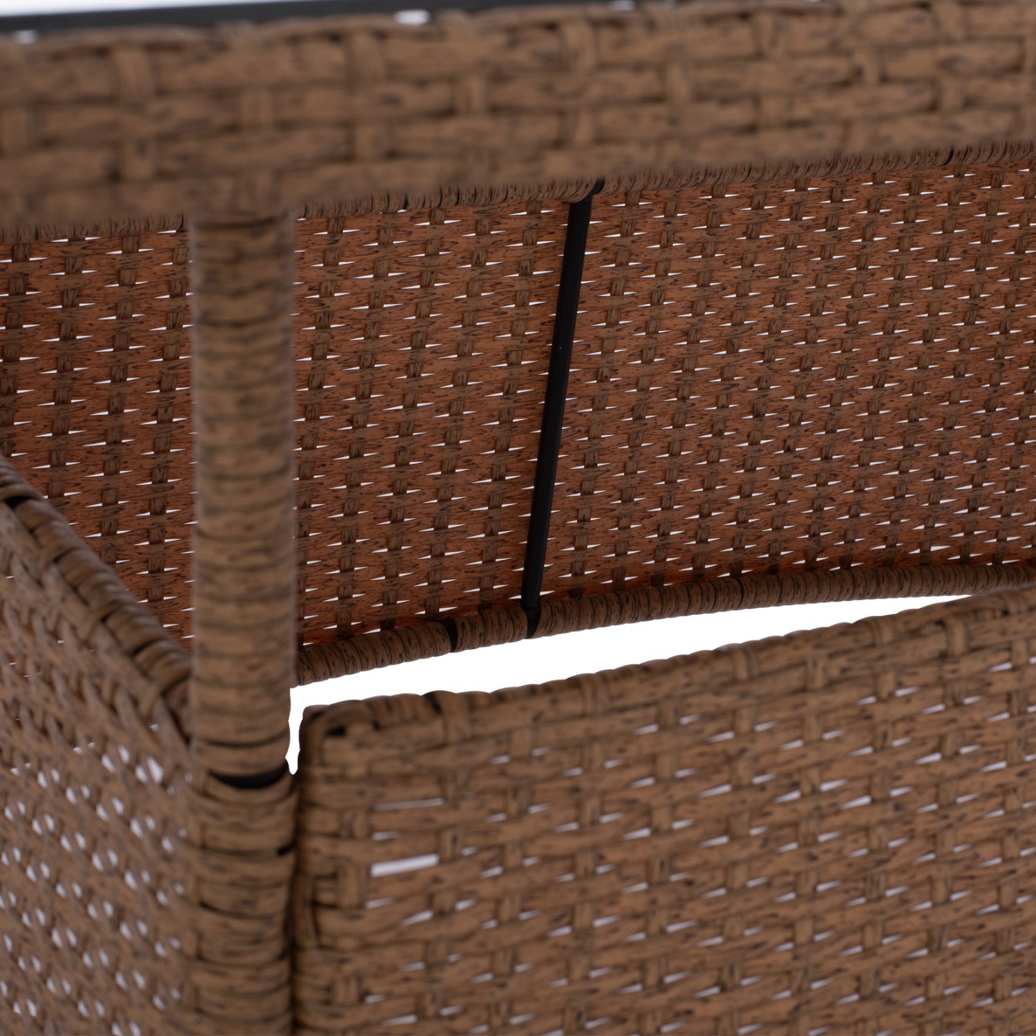 Ратанова маса/метал  120х70 см кафява