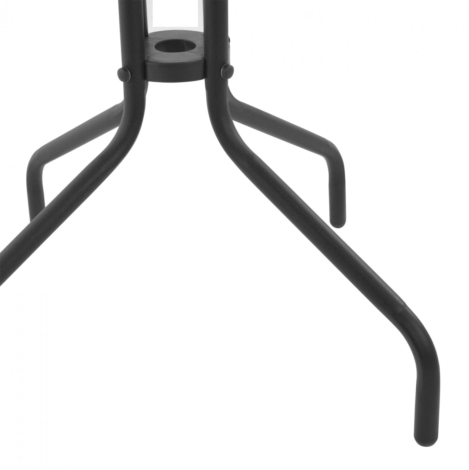 Маса Лима  ф70 -метал тъмно сив цвят/стъкло