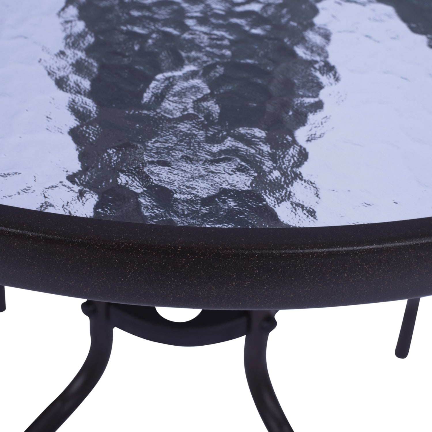 Маса Лима ф70 -кафяв цвят метал/стъкло