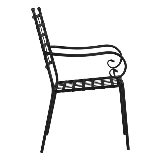 Стол  KENNEDY черен цвят метал 57x60x92