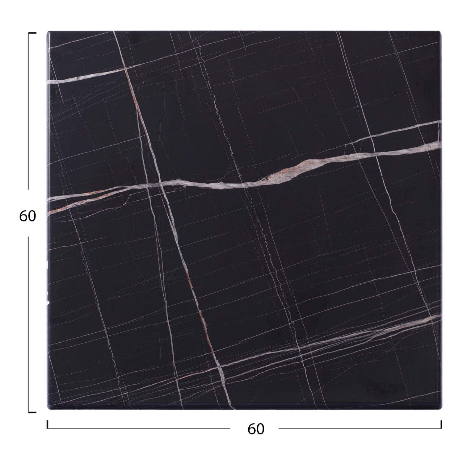 Плот за маса верзалит 60х60 -цвят черен мрамор