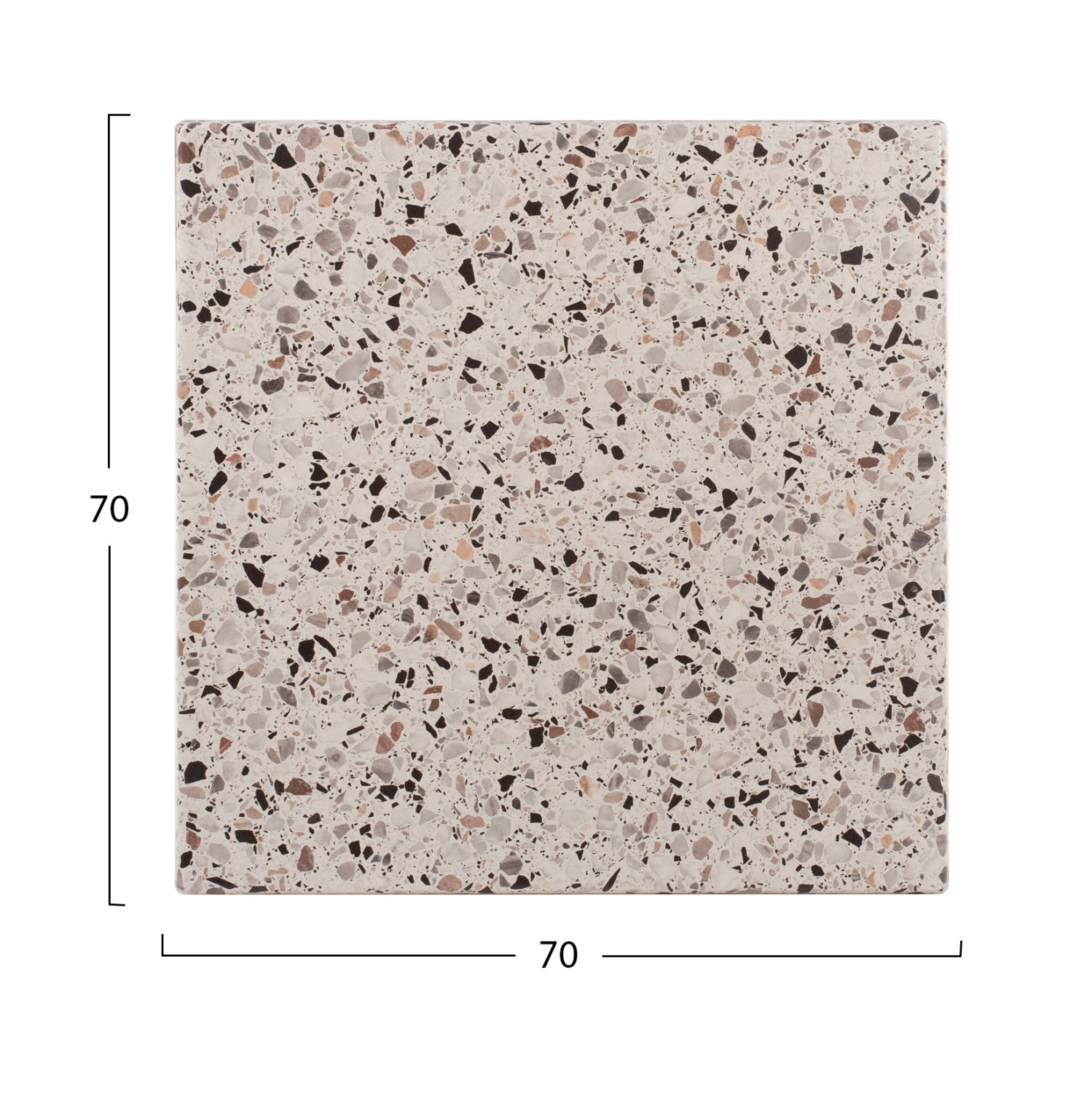 Квадратен плот за масла werzalit 70x70см. терацо 5766