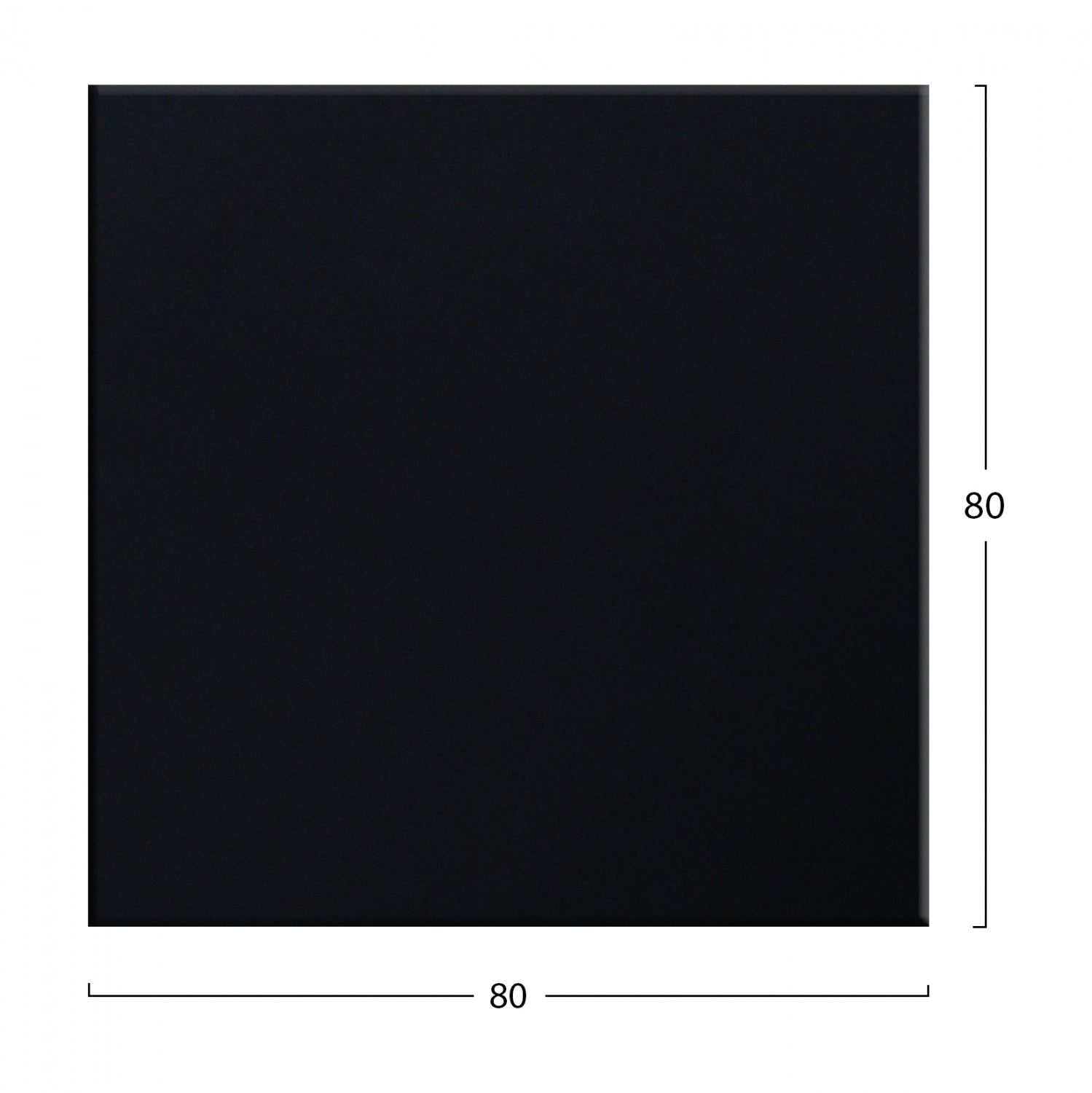 Плот за маса верзалит 80x80x35см в черен цвят