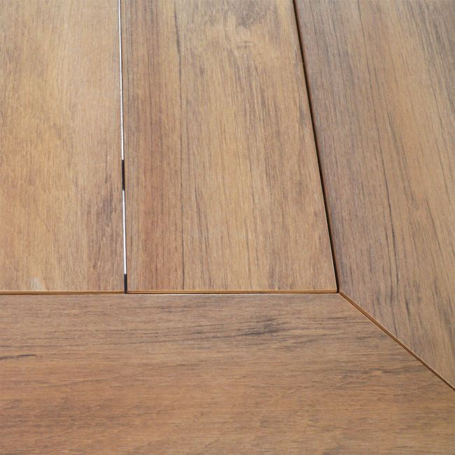 Комплект от 7 части с маса 160x92 -цвят бял-натурал и 6 стола алуминий с полидърво