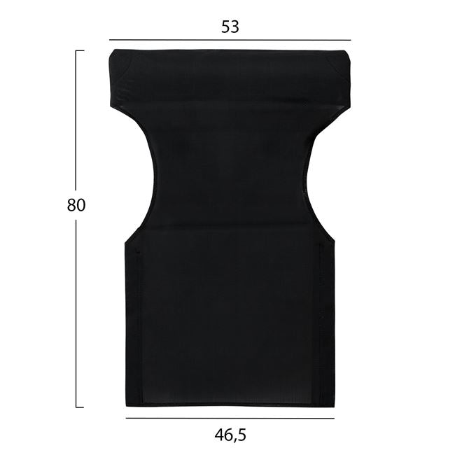 Възглавница черна 2x1 за режисьорски фотьойл 46.5χ53χ80