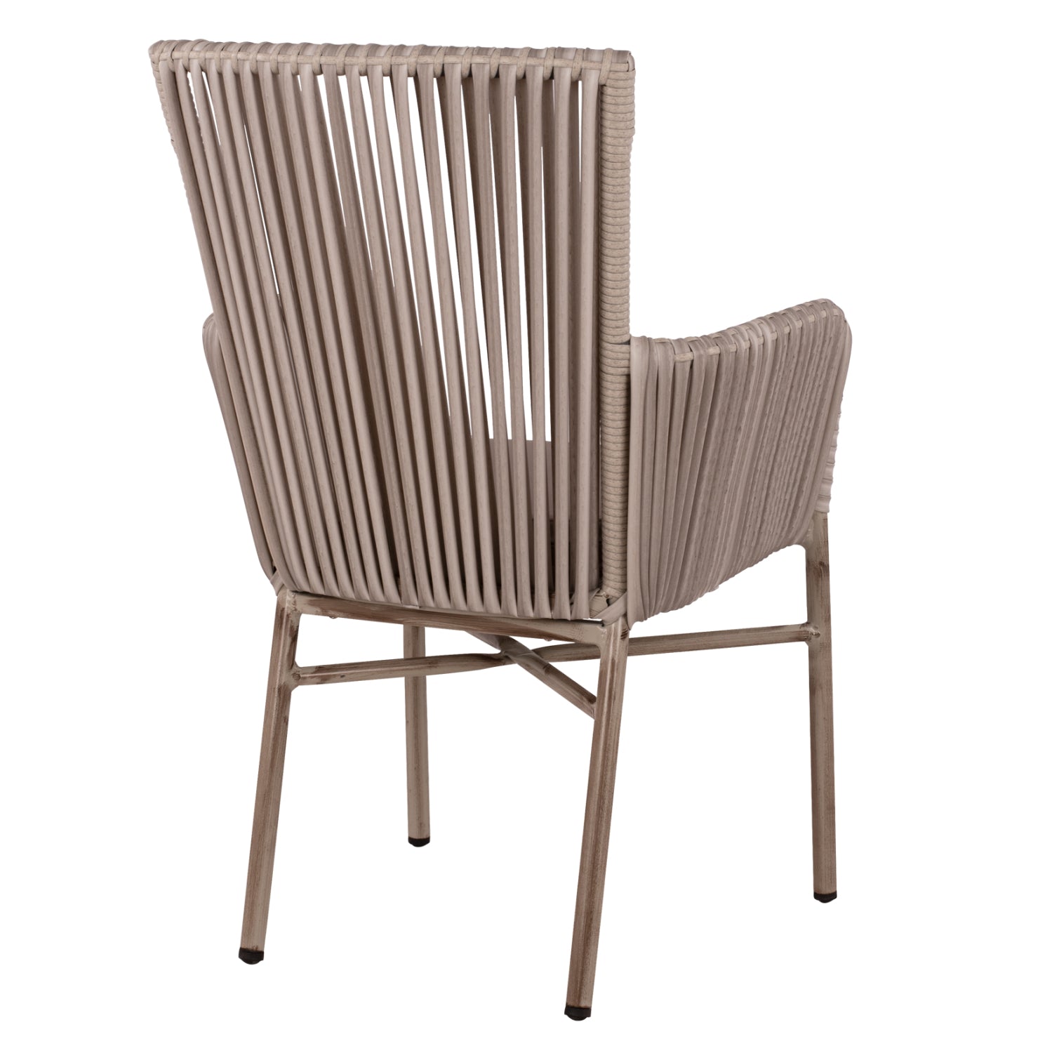 Алуминиево кресло COMPRERIA с въжета светло сив цвят 57Χ63Χ91