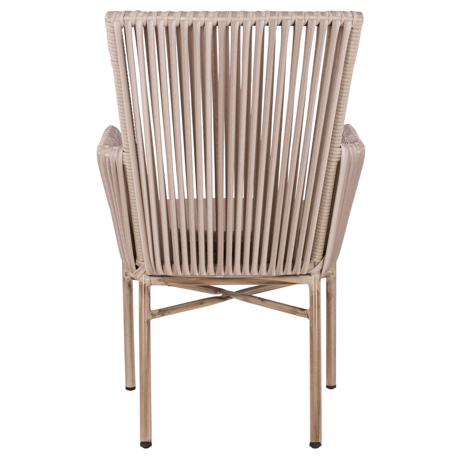 Алуминиево кресло COMPRERIA с въжета светло сив цвят 57Χ63Χ91