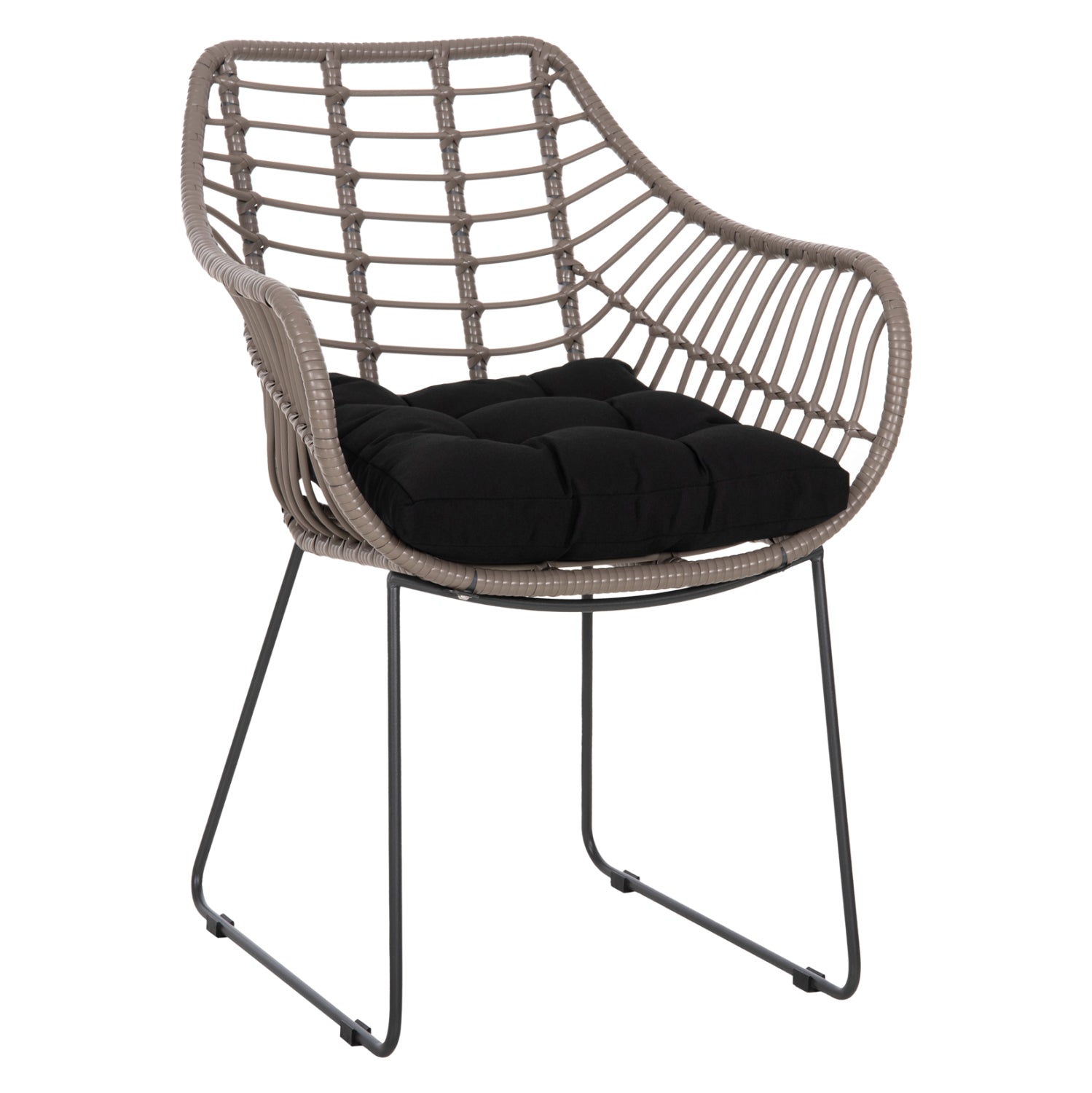 Кресло Алегра -цвят мока-сив 60x56x84