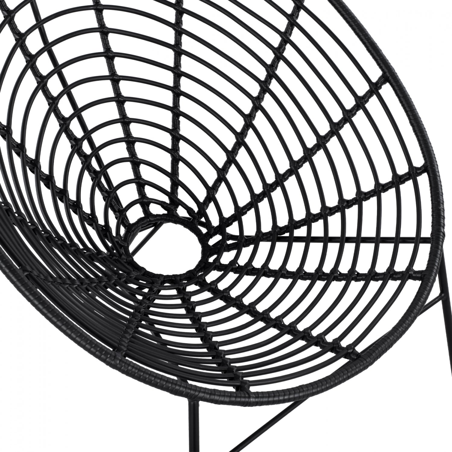 Ратаново кресло Алегра черен 73x78x88