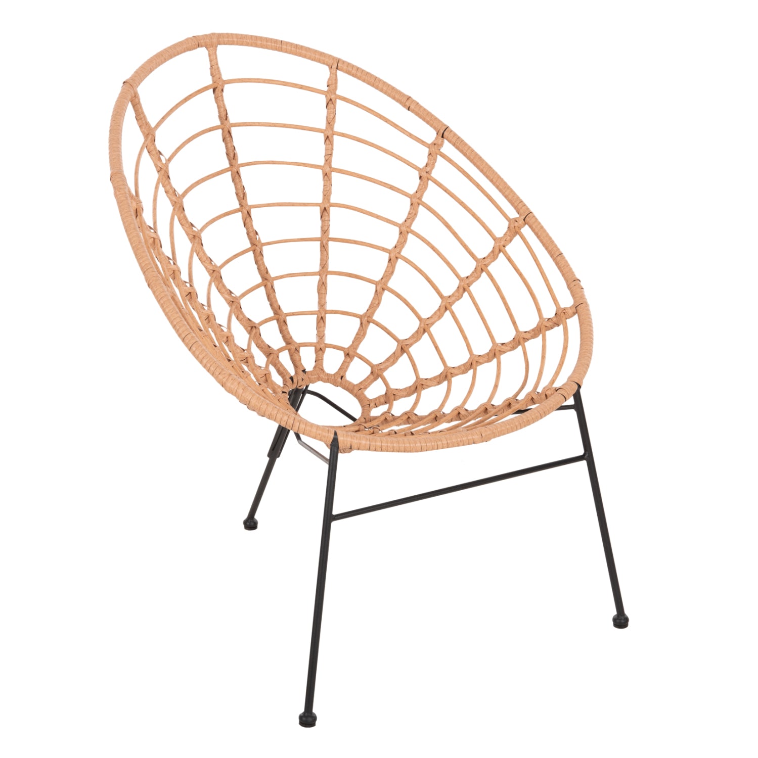 Метален стол  Аллегра , бежов 73x78x88см